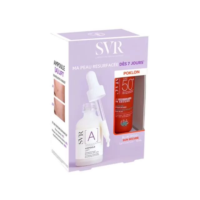 SVR PROMO SET A LIFT Ampula, 30ml + POKLON Sun Secure Blur mus-krema bez parfema SPF50+,15ml