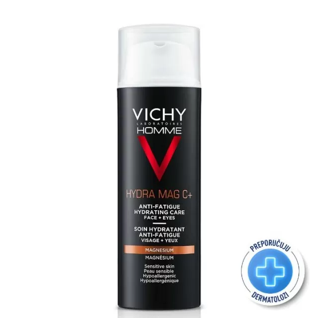 VICHY HOMME HYDRA MAG C+ Hidrantna nega protiv znakova umora za lice i područje oko očiju, 50 ml