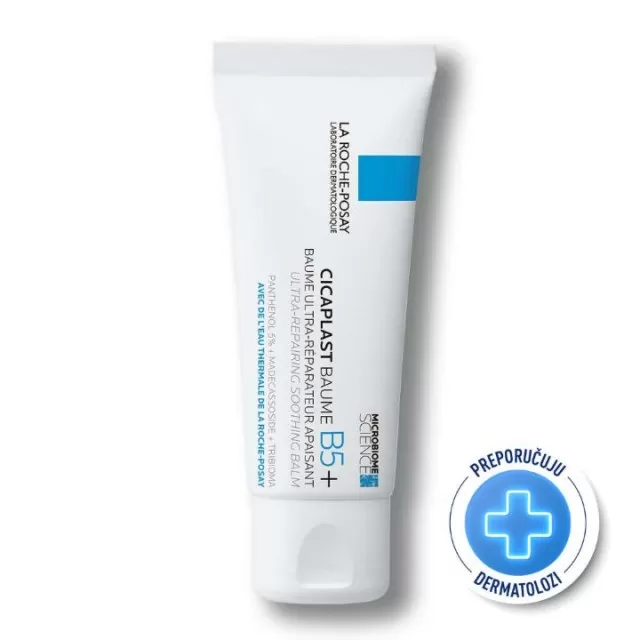 La Roche-Posay CICAPLAST BAUME B5 Balzam za bebe, decu i odrasle koji obnavlja i umiruje nadraženu kožu i trenutno umiruje osećaj peckanja, 40 ml