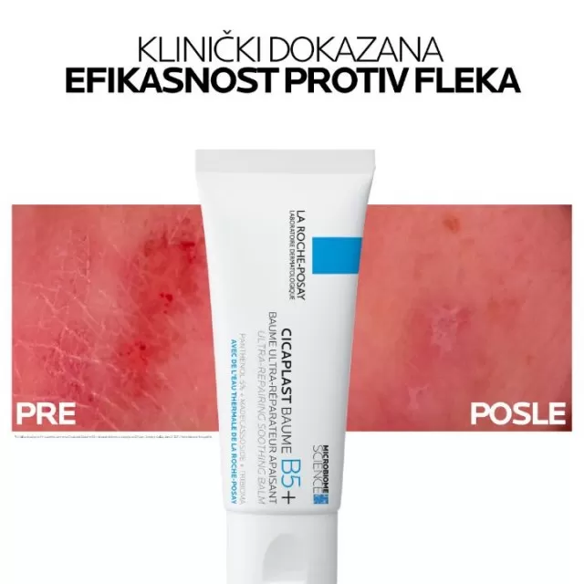 La Roche-Posay CICAPLAST BAUME B5 Balzam za bebe, decu i odrasle koji obnavlja i umiruje nadraženu kožu i trenutno umiruje osećaj peckanja, 40 ml