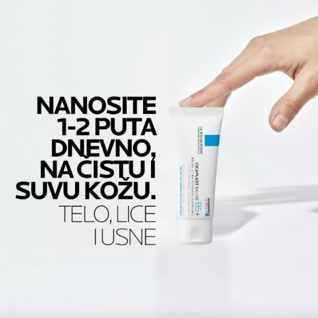 La Roche-Posay CICAPLAST BAUME B5 Balzam za bebe, decu i odrasle koji obnavlja i umiruje nadraženu kožu i trenutno umiruje osećaj peckanja, 40 ml