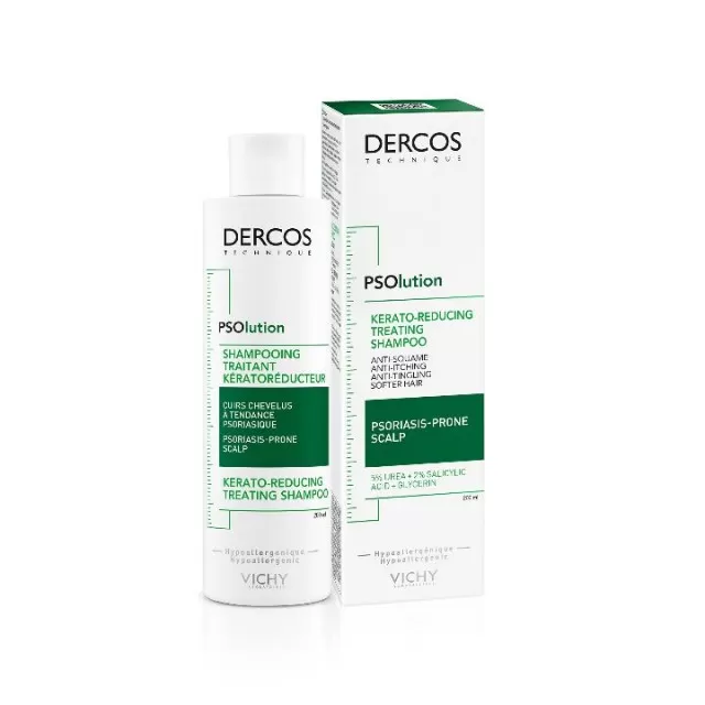 VICHY DERCOS PSOlution Šampon za vlasište sklono psorijazi protiv skvama, osećaja svraba i peckanja, 200 ml