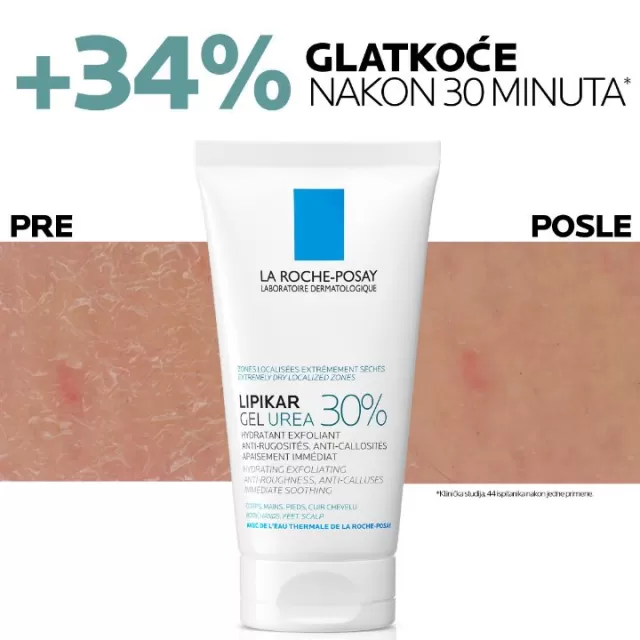 La Roche-Posay LIPIKAR UREA GEL 30% za ciljanu primenu na suvim i grubim delovima kože 50ml