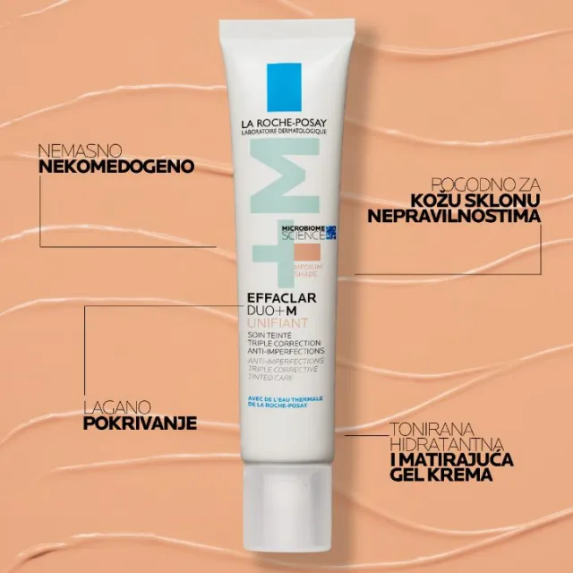 La Roche-Posay Effaclar Duo+M Tonirana krema - medium, 40 ml