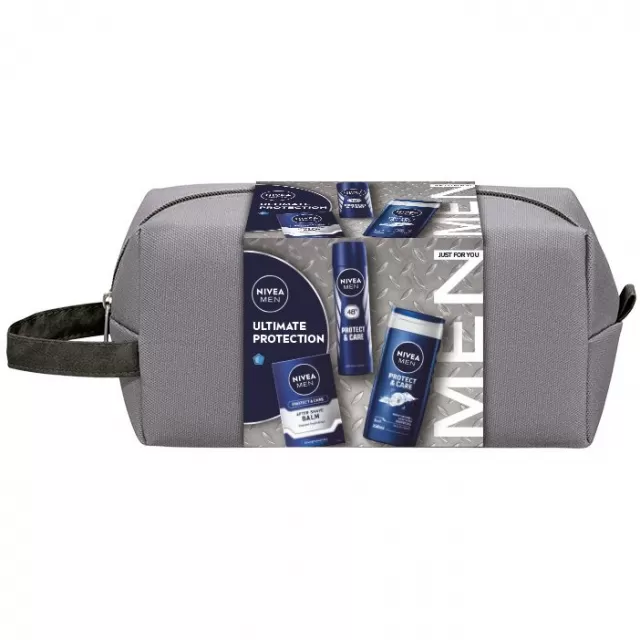 NIVEA SET MUŠKI ULTIMATE PROTECTION (DEO 150ML + GEL 250ML + AFTER SHAVE BALZAM 100ML)