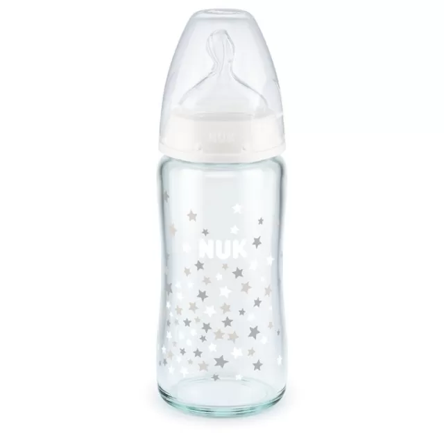 NUK STAKLENA FLAŠICA SA INDIKATOROM TEMPERATURE 240ML