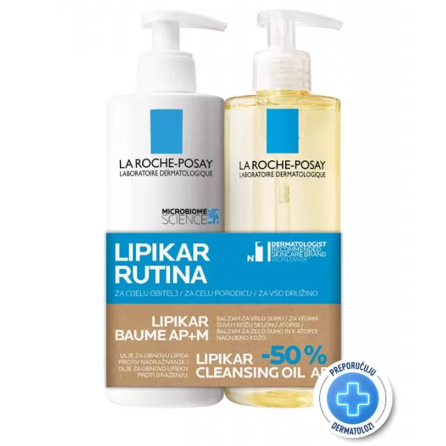 LRP PROMO Lipikar AP+M Baume 400 ml + Ulje za čišćenje AP+ 400 ml