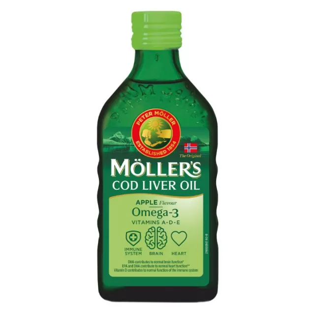 MOLLER`S OMEGA 3 ULJE JETRE BAKALARA UKUS JABUKE 250ML