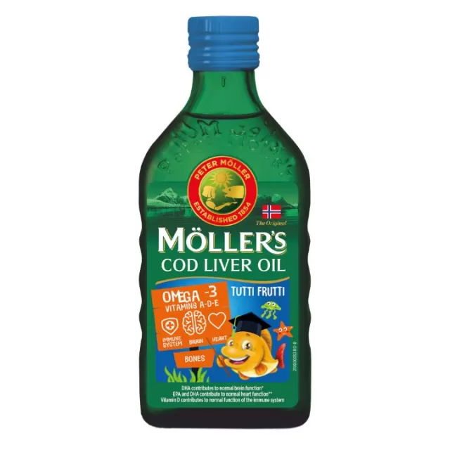 MOLLER`S OMEGA 3 ULJE JETRE BAKALARA UKUS TUTTI-FRUTTI 250ML