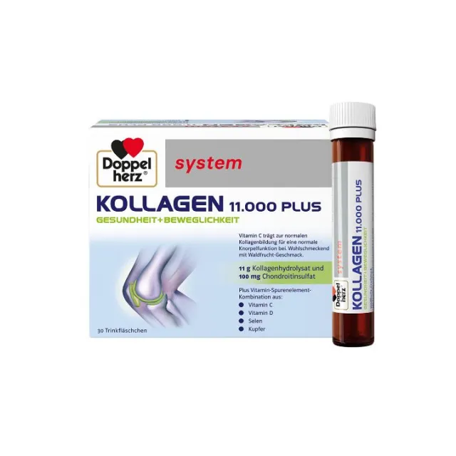 DOPPELHERZ SYSTEM KOLAGEN 11.000 PLUS ampule 30x25ML