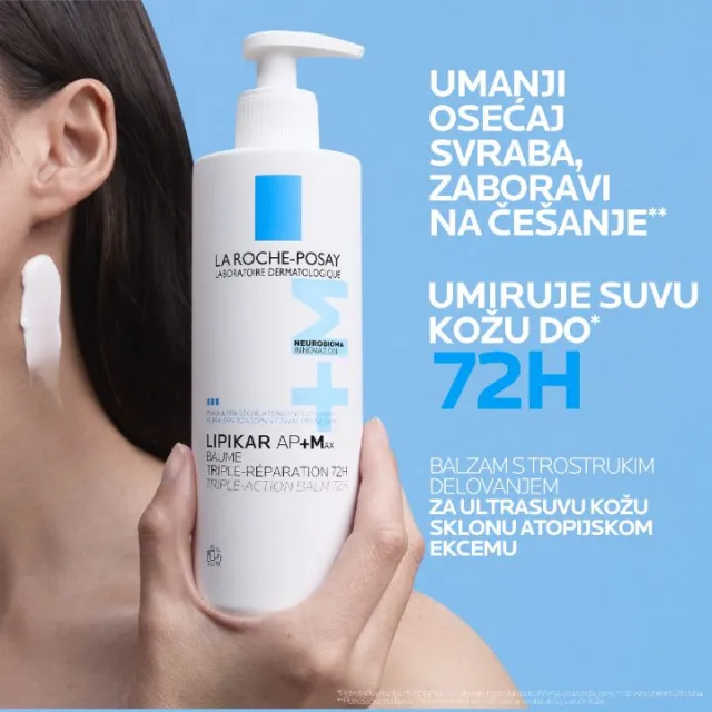 La Roche-Posay lipikar baume ap+max balzam sa trostrukim delovanjem 400ml