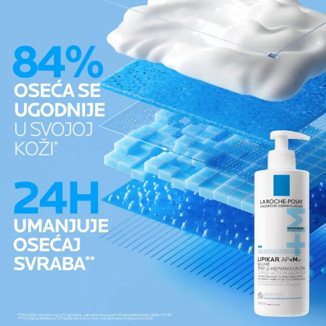 La Roche-Posay lipikar baume ap+max balzam sa trostrukim delovanjem 400ml