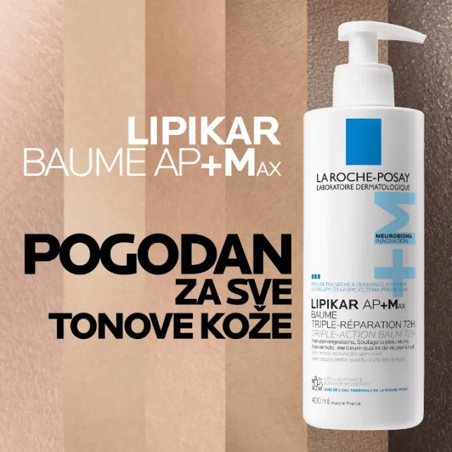 La Roche-Posay lipikar baume ap+max balzam sa trostrukim delovanjem 400ml