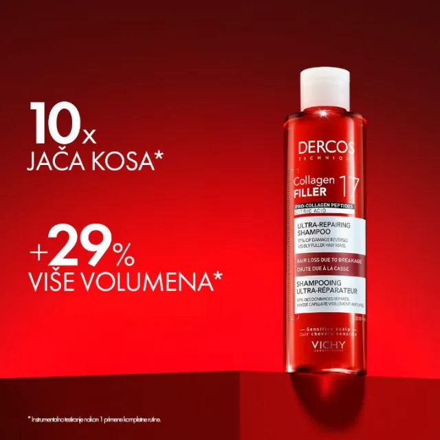 Vichy Dercos Collagen 17 Filler Ultra-obnavljajući šampon 200 ml