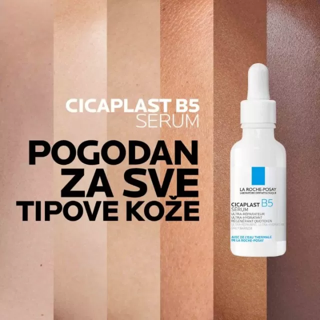 La Roche-Posay CICAPLAST B5 SERUM Ultra-obnavljajući i hidratantni serum za dehidriranu i nadraženu kožu bez sjaja, 30 ml