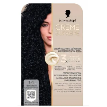 Creme Supreme Farba Za Kosu 1-1 Cool black