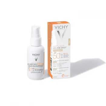 VICHY SUN CAPITAL SOLEIL SPF50+ UV-AGE DAILY TONIRANI VODENI FLUID PROTIV ZNAKOVA FOTOSTARENJA, 40 ml