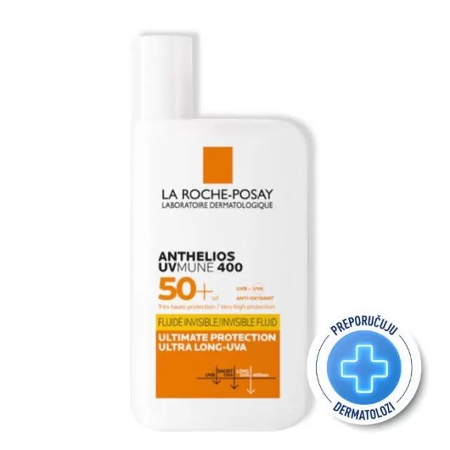 La Roche-Posay SUN ANTHELIOS UVMUNE 400 Fluid SPF50+ Ultimativna zaštita od sunca protiv dubinskog oštećenja epidermisa, 50 ml