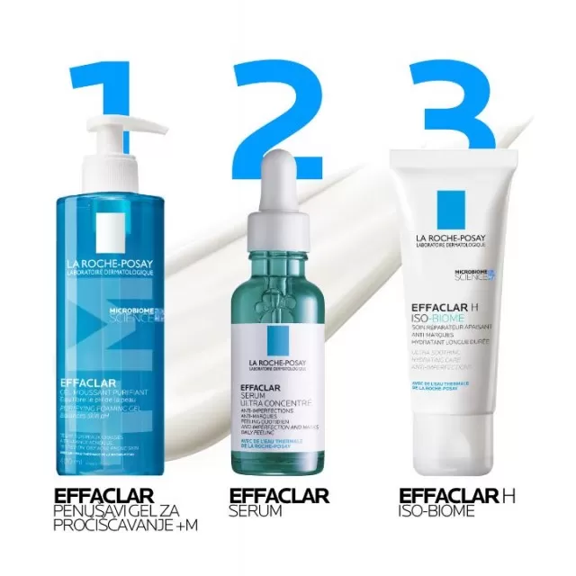 La Roche-Posay EFFACLAR H ISO-BIOME Umirujuća hidratantna nega protiv nepravilnosti za lice, 40 ml