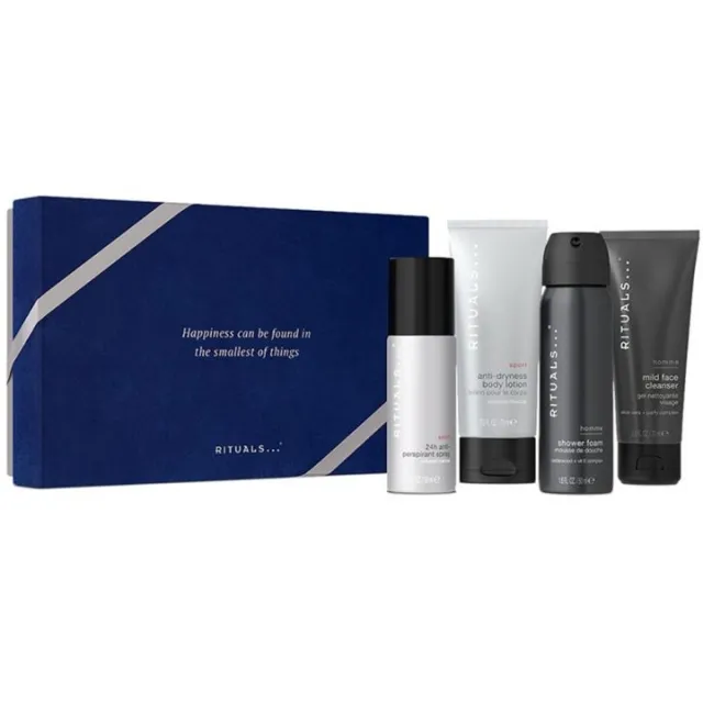 Rituals HOMME SET BS (Pena za tuširanje 50 ml + čistač za lice 70 ml + losion za telo 70 ml + antiperspirant u spreju 50 ml)