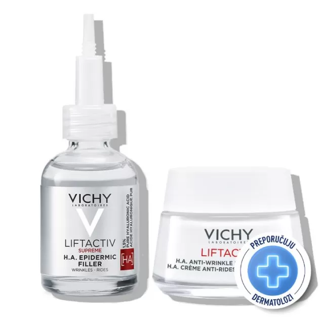 Vichy LIFTACTIV Protokol za nadopunjavanje kože sa 1,5% čiste hijaluronske kiseline (serum i dnevna nega)