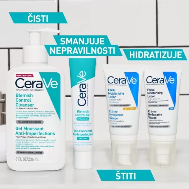 CERAVE BLEMISH CONTROL GEL ZA ČIŠĆENJE ZA KOŽU SKLONU NEPRAVILNOSTIMA 236ML