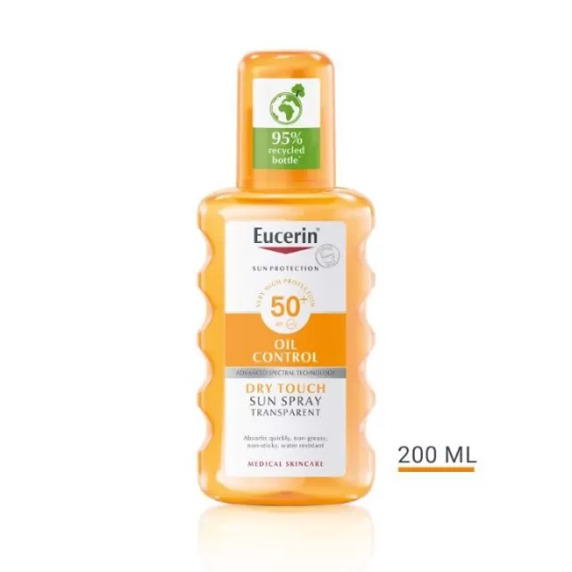 EUCERIN OIL CONTROL DRY TOUCH SPREJ ZA ZAŠTITU OSETLJIVE KOŽE OD SUNCA SPF 50+ 200ML