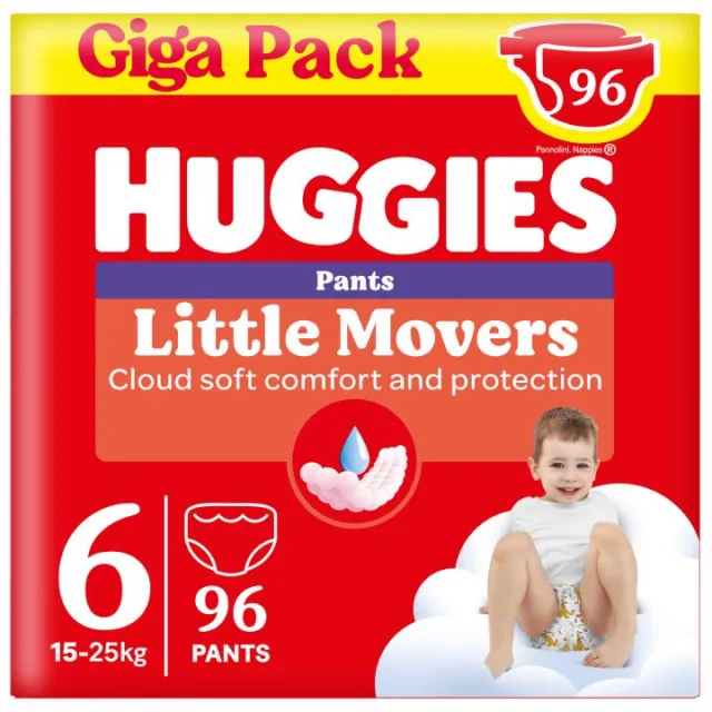 HUGGIES LITTLE MOVERS PELENE GAĆICE 6 BOX A96