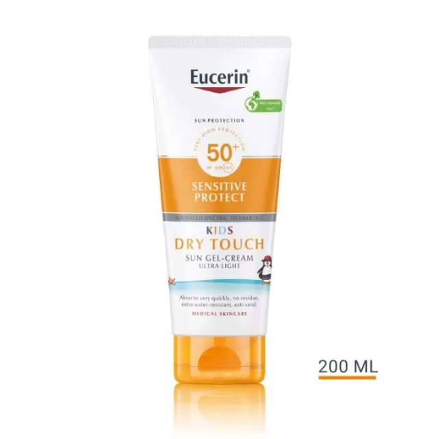 EUCERIN SUN DRY TOUCH GEL-KREMA ZA ZAŠTITU DEČJE KOŽE OD SUNCA SPF 50+ 200ML