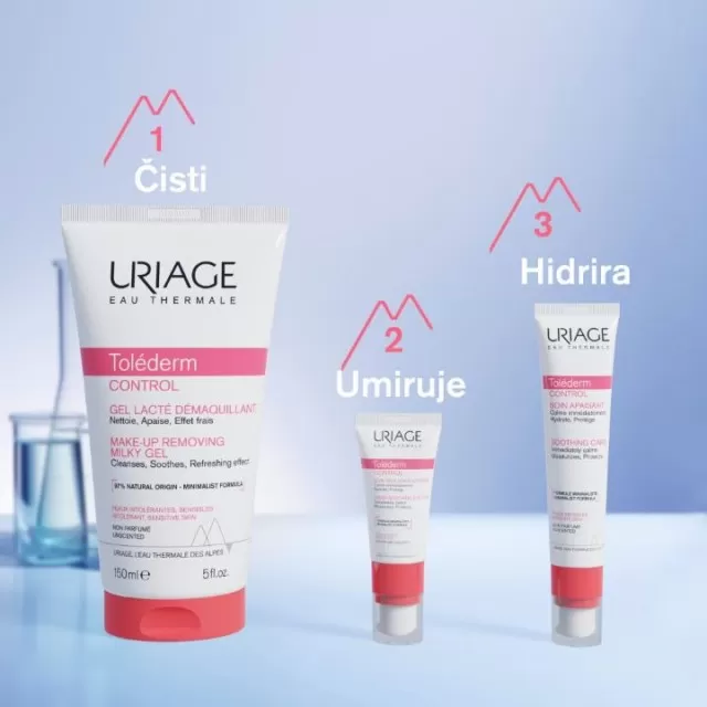 URIAGE TOLEDERM MLEČNI GEL ZA SKIDANJE ŠMINKE 150ML