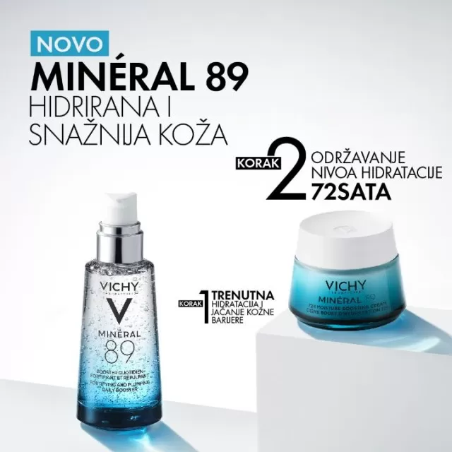 VICHY MINÉRAL 89 Bogata krema za intenzivnu hidrataciju tokom 72 časa za suve do vrlo suve kože, 50 ml