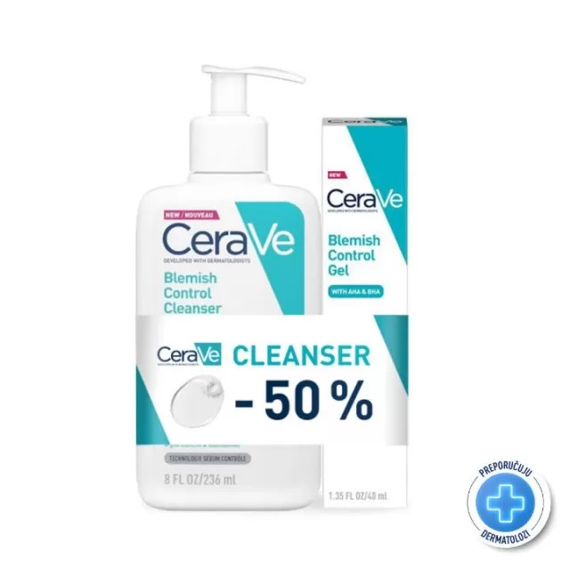 CERAVE SET BLEMISH CONTROL GEL 40ML + BLEMISH ČISTAČ 236ML -50%