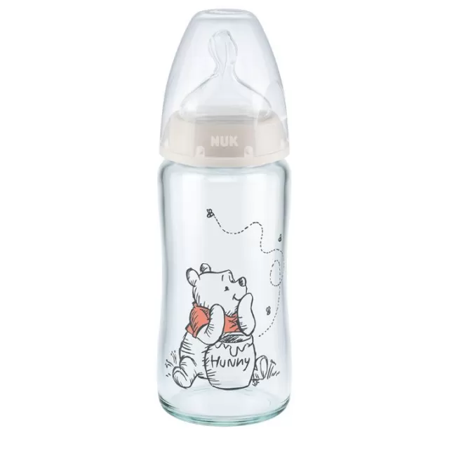 NUK STAKLENA FLAŠICA SA INDIKATOROM TEMPERATURE WINNIE THE POOH 240ML