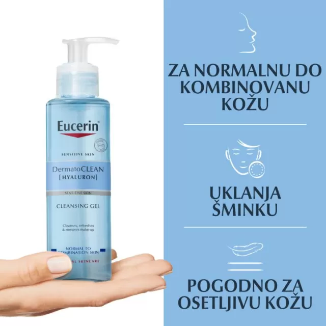 EUCERIN DERMATOCLEAN MATIRAJUĆI GEL ZA ČIŠĆENJE LICA 200ML