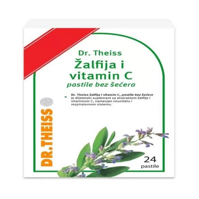 DR.THEISS PASTILE ŽALFIJA SA VITAMINOM C BEZ ŠEĆERA A24