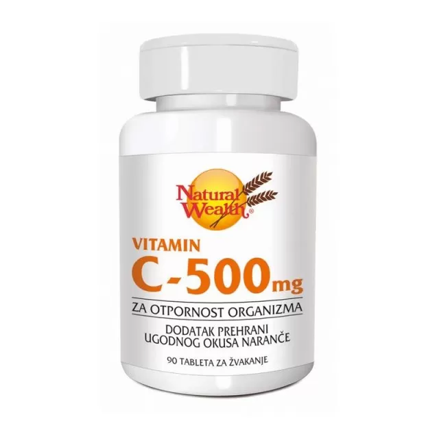 NATURAL WEALTH VITAMIN C TABLETE ZA ŽVAKANJE 500MG A90