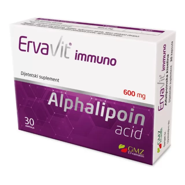 ERVAVIT ALFALIPOINSKA KISELINA 600MG 30 KAPSULA