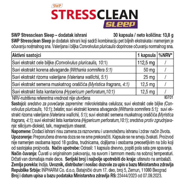 SWP STRESSCLEAN SLEEP COMPLEX 30 KAPSULA