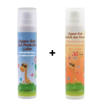 AZETA PROMO BIO ORGANSKA KREMA ZA BEBE/DECU SPF50 100ML + KREMA ZA DECU/ODRASLE SPF30100ML