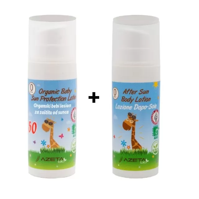 AZETA PROMO - BIO ORGANSKA KREMA ZA BEBE/DECU SPF 50 50ML + LOSION AFTERSUN 50ML