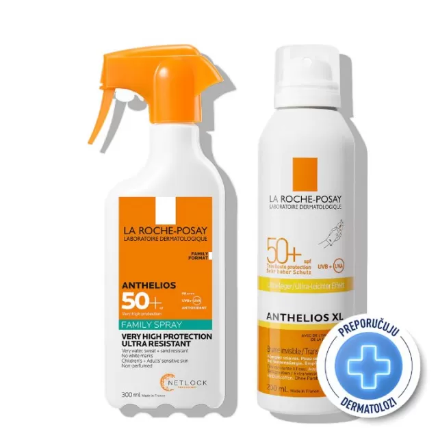 La Roche-Posay ANTHELIOS Duo za zaštitu od sunca - primena obnavljanje zaštite od sunca