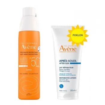 AVENE SUN SPREJ SPF50+ 200ML + OBNAVLJAJUĆE MLEKO POSLE SUNČANJA 200ML GRATIS