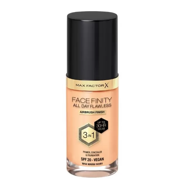 MAX FACTOR FACEFINITY 3IN1 VEGAN TEČNI PUDER 44 WARM IVORY 30ML