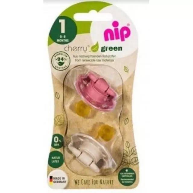 NIP GREEN LINE KAUČUK VARALICA CHERRY ZA DEVOJČICE 0-6M