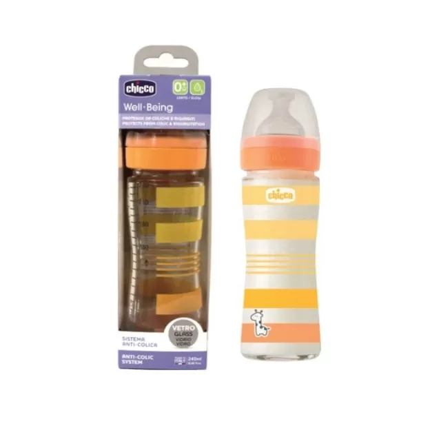 CHICCO WB STAKLENA FLAŠICA SILIKON UNISEX 240ML