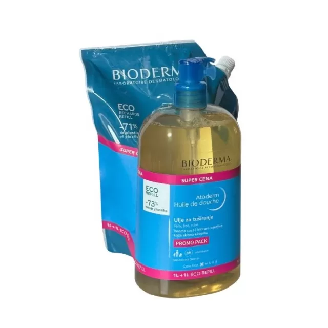 BIODERMA ATODERM ULJE ZA KUPANJE 1L + REFILL 1L
