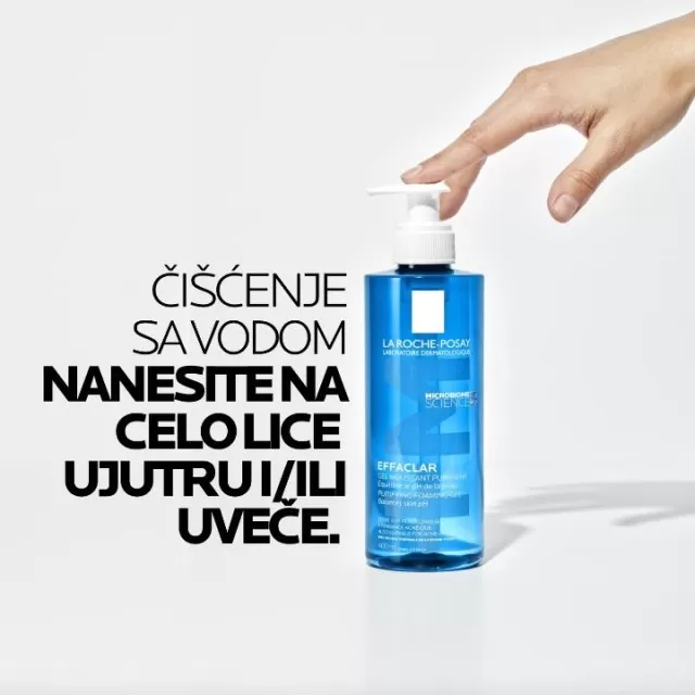 La Roche-Posay EFFACLAR Penušavi gel za čišćenje masne, osetljive kože sklone aknama 400 ml + REFILL PAKOVANJE 400 ml