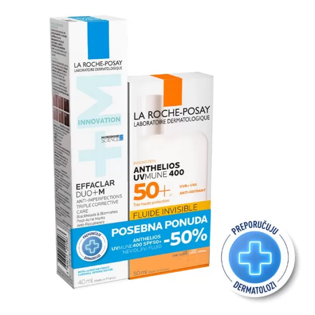 LA ROCHE-POSAY PROMO ANTHELIOS UVMUNE 400 FLUID SPF 50+ 50ML + EFFACLAR DUO+M 40ML