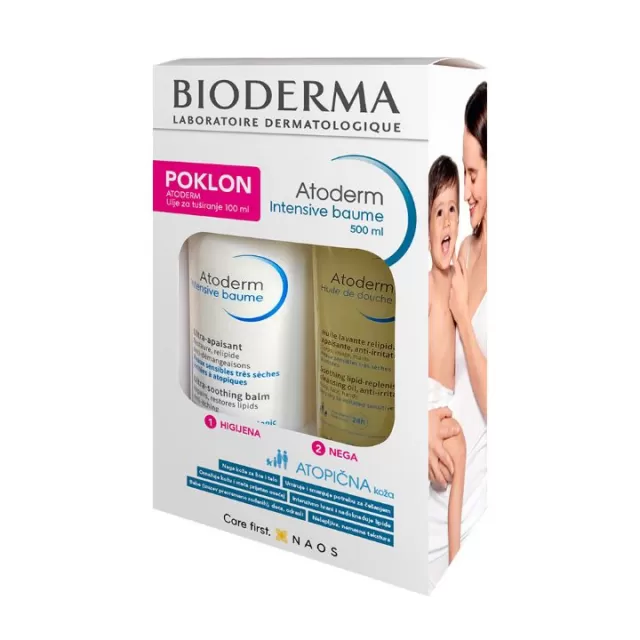BIODERMA PROMO ATODERM INTENZIVNI BALZAM 500ML + ATODERM ULJE 100ML