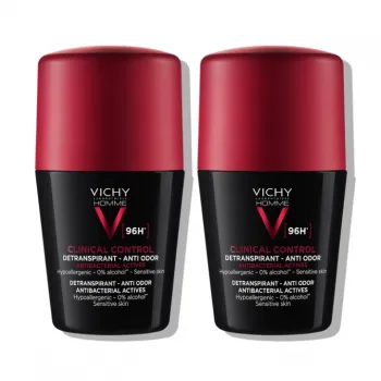 Vichy Deo-Duo pakovanje; Clinical Control roll-on testiran za kontrolu prekomernog znojenja do 96h za muškarce
